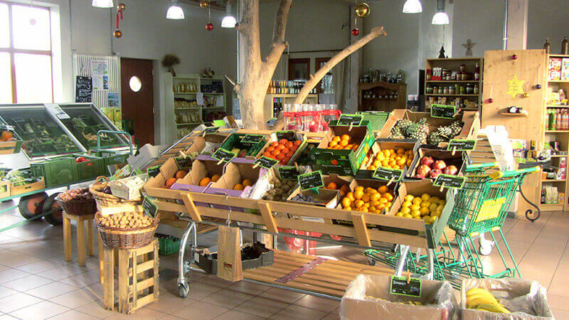 Schoßberghof Bio-Hofladen Ansicht Obst